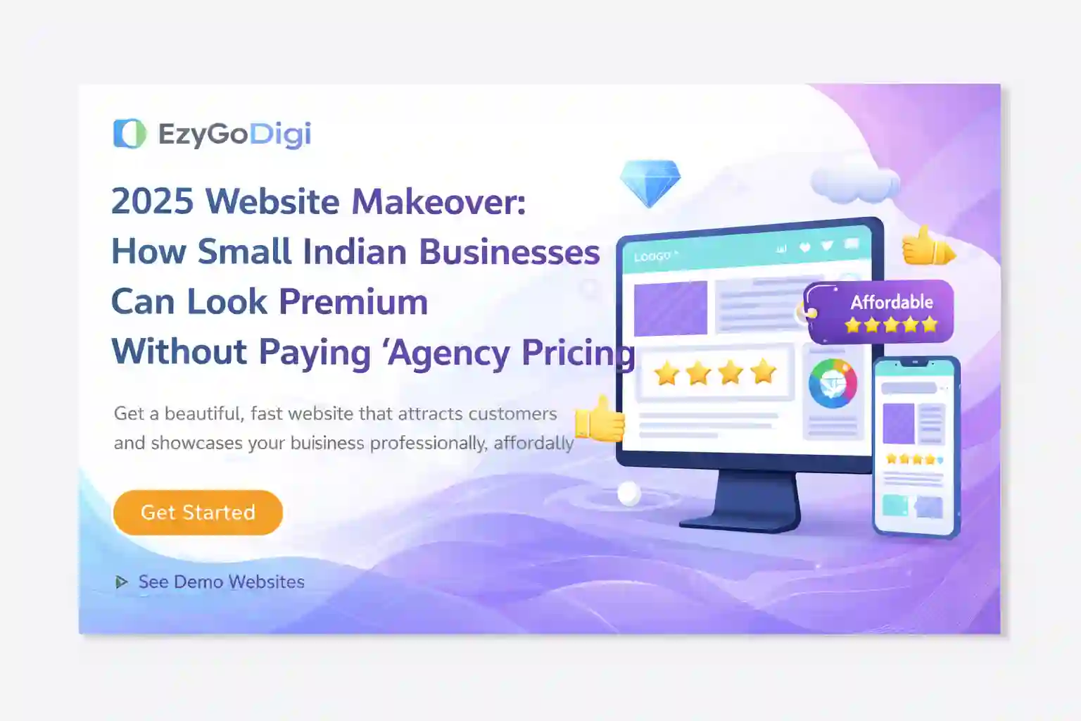 Modern premium website design for Indian small business